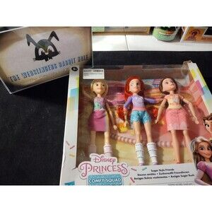 Disney Princess Comfy Squad Sugar Style Ariel Rapunzel Belle Dolls 10.5"H New